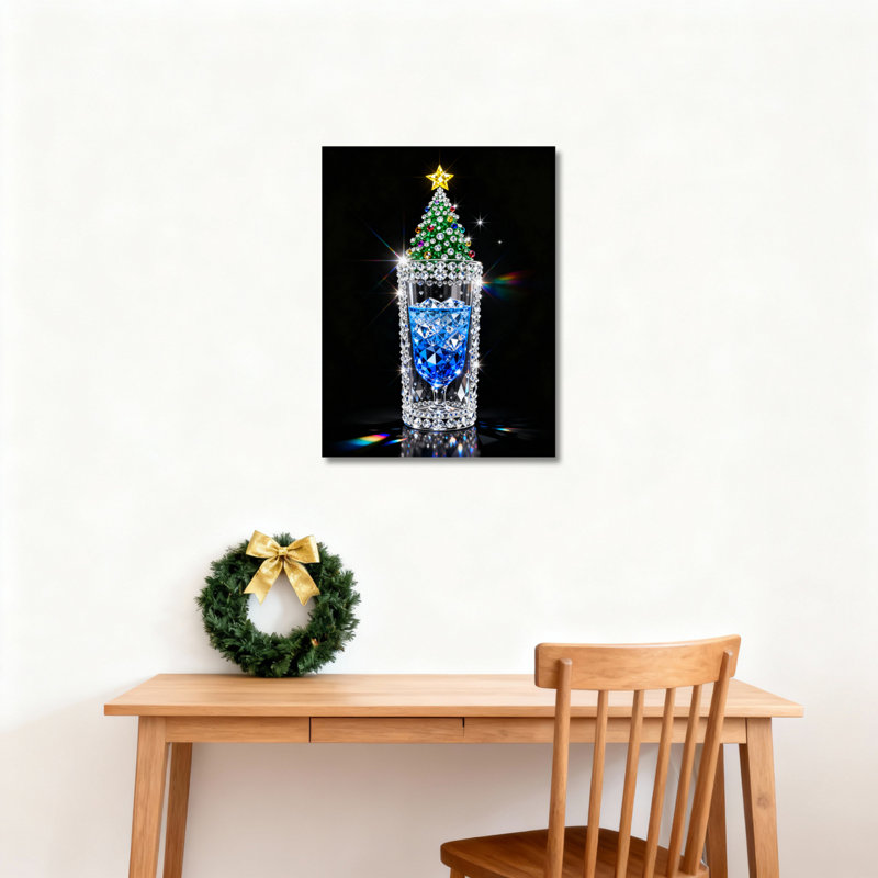 Arbre, art mural sur toile, H 18 po x l 12 po