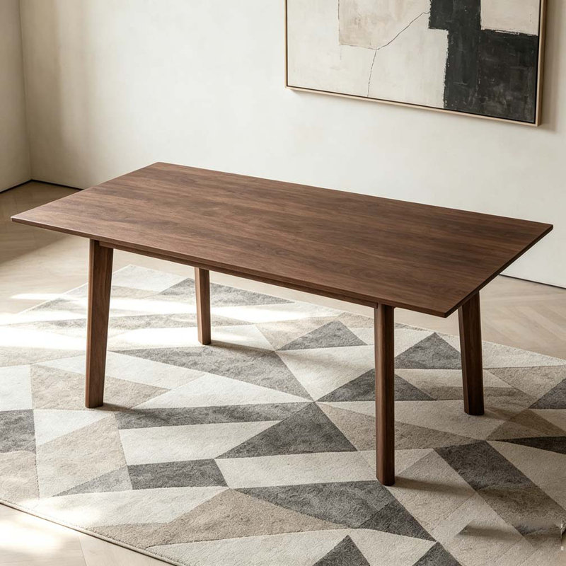 60" Rustic Farmhouse Dining Table, Walnut