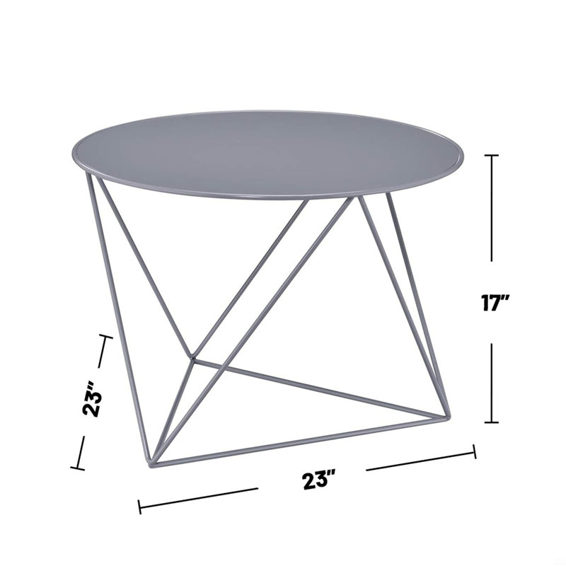 Table de bout en métal