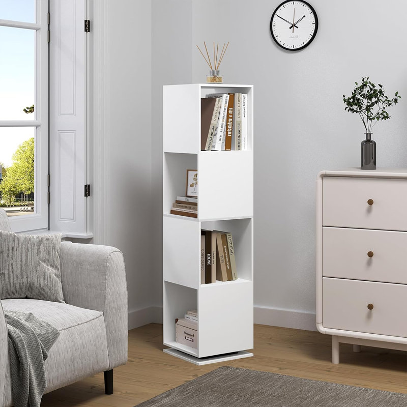 Cedrial 145cm H x 35cm W Cube Bookcase, White