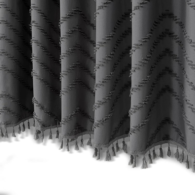 Daimion Chenille Striped Shower Curtain
