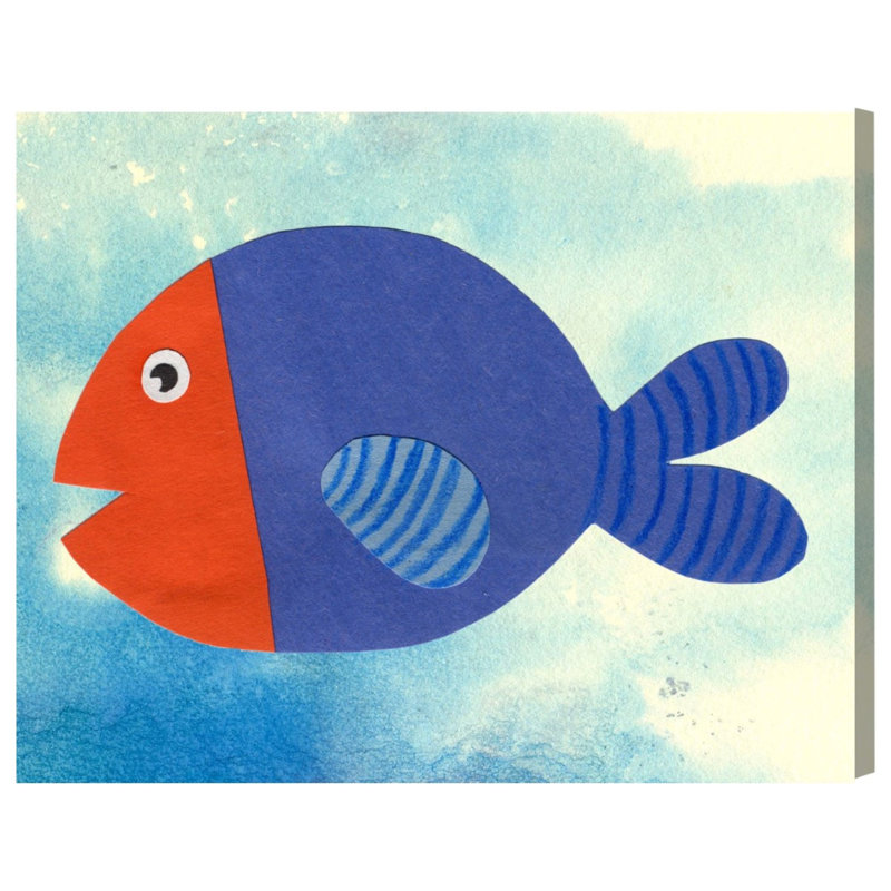 Art sur toile poisson Ferguson, H 24 po x l 28 po x P 1,5 po