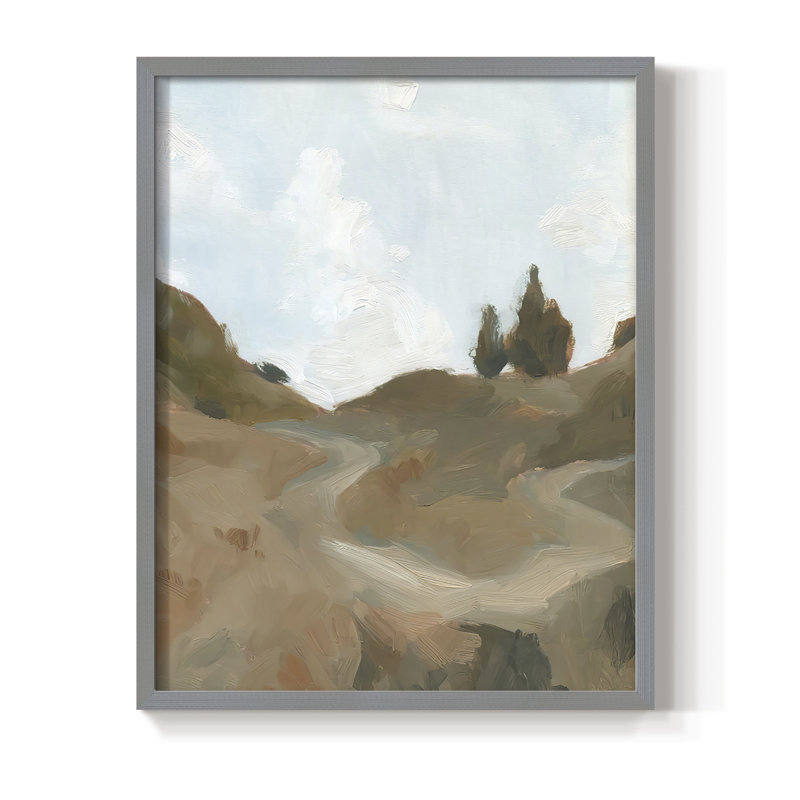 Reproduction d'art encadrée West Trail Randonnée III - bois massif, Gris, H 10 po x l 8 po