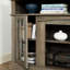 Meuble audio-vidéo pour téléviseur de 65 po, style traditionnel américain, couleur gris délavé, l 58,91 po x P 16,14 po x 32 po, grand espace de rangement et 5 téléviseurs à découpes pour câbles avec lavage, gestion de surface lisse