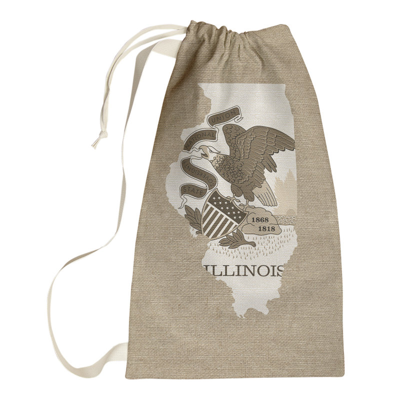Sac à linge united states flag, Petit H 29 po x l 18 po x P 1,5 po, Alabama, Beige brun blanc