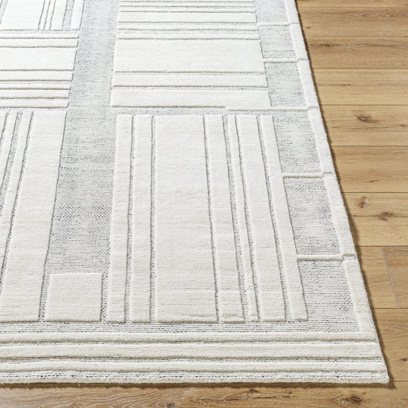 Molde Hand Loomed Wool Abstract Area Rug, Rectangle 2' x 3'