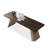 Nut-brown + Beige-white Rectangular Manufactured Wood desk-1587597780