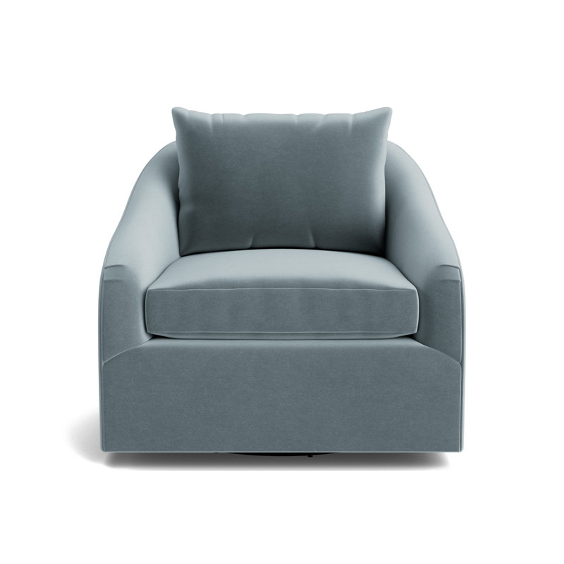 Laurel Swivel Chair, Performance Velvet - Harbor