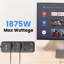 Multiprise 8 prises de courant Watson avec 4 ports USB (2 USB-C, 2 USB-A), 2450 Joules, cordon de 6 pi, montage mural, noir Watson-126256924