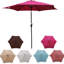 Parasol 9 pi pour l'extérieur - Bourgogne, grand teint, évent en acier stable, structure solide