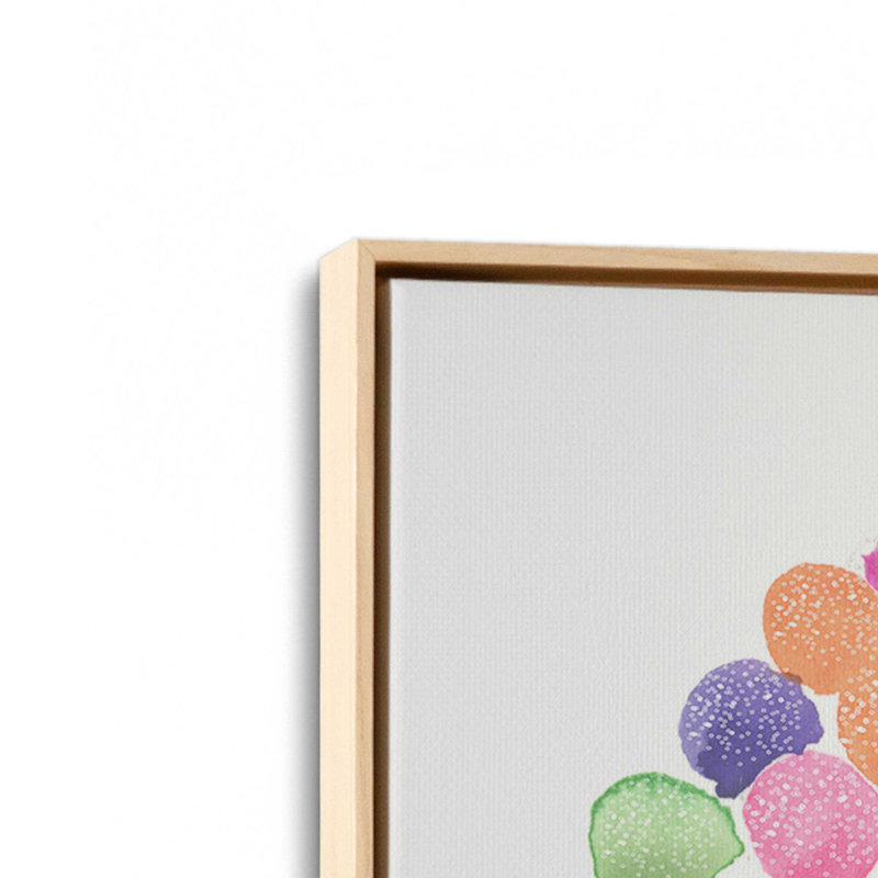 Rainbow Wreath, reproduction sur toile dans un cadre, Encadrement brun, H 16,75 po x l 16,75 po x P 1,75 po
