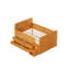 Lit double en bois avec lumière DEL, tiroirs de rangement, couleur bois-708483540
