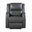  Fauteuil inclinable électrique compact à siège simple en similicuir gris ardoise pour les salons modernes