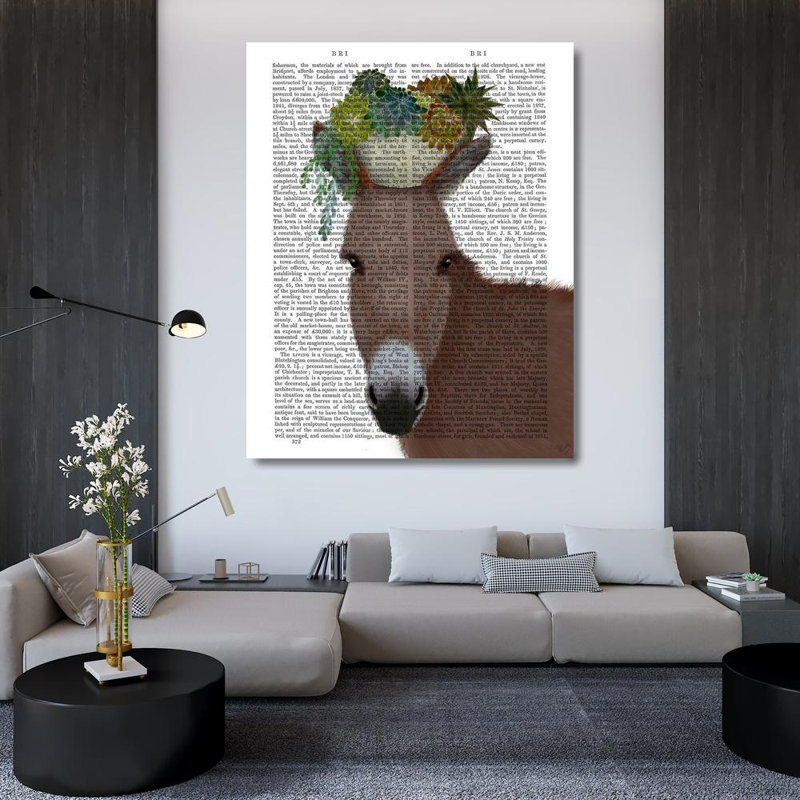 Art graphique sur toile tendue August Grove® Fab Funky Gallery, Donkey Succulent, H 45 po x l 36 po