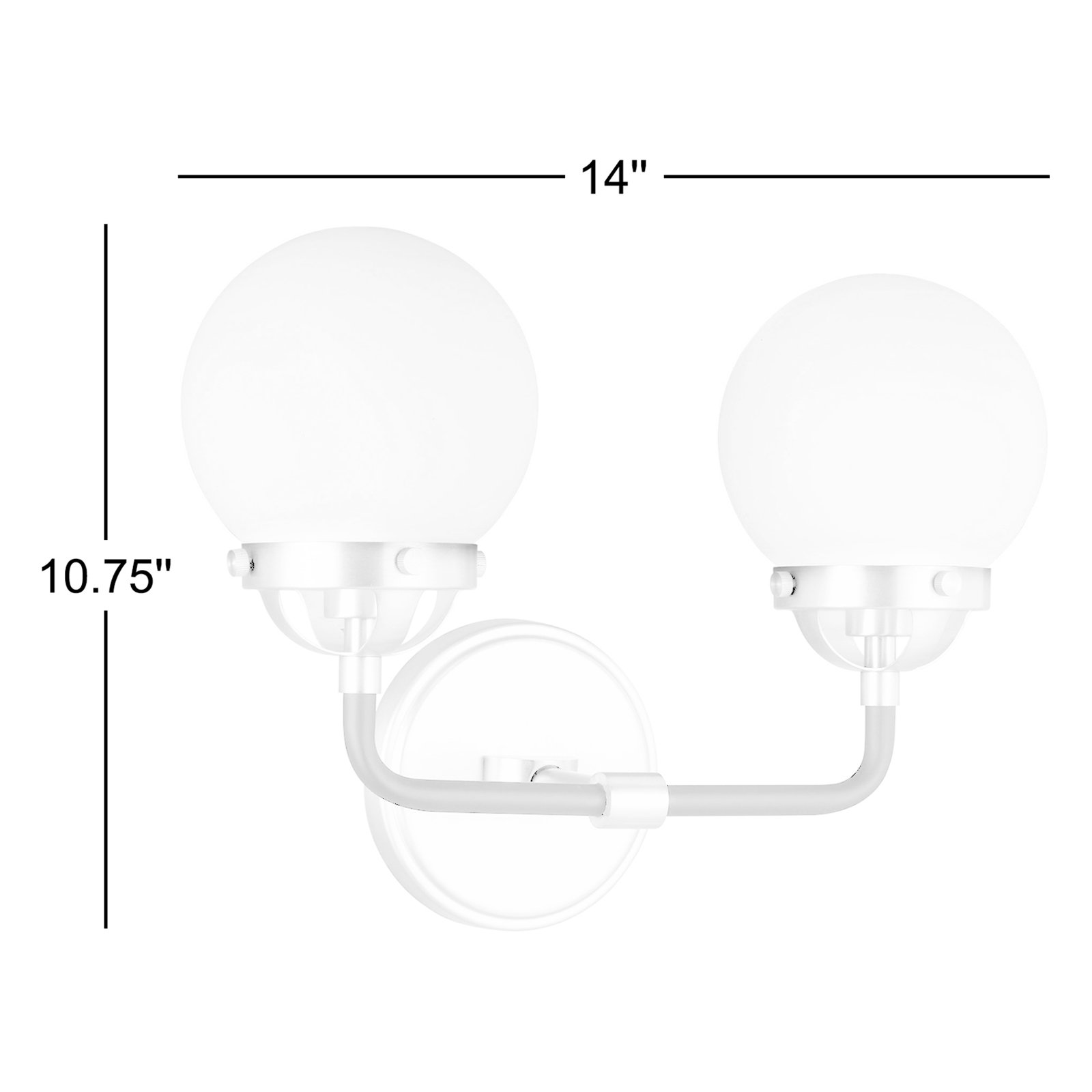Newport 2-Light Vanity Light, Satin Brass, No