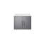 Meuble-lavabo gris foncé l 24 po x P 22 po avec plateau en marbre de culture