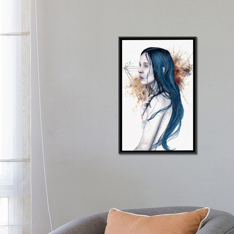 Reproduction d'art graphique sur toile, H 26 po x l 18 po x P 1,5 po, Toile avec cadre noir, Pas de tapis