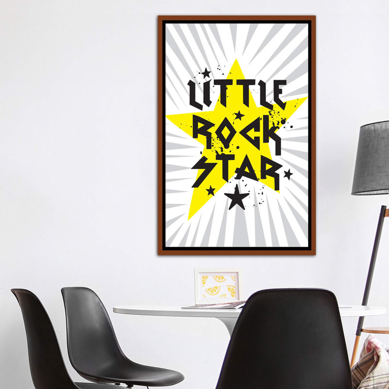 Décoration murale Little Rock I Kids, H 40 po x l 26 po x P 1,5 po, Toile classique avec cadre brun