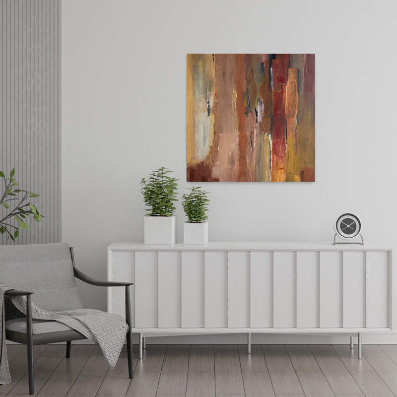 Art urbain, paysage urbain contemporain abstrait, 24" H x 24" W