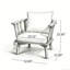 Fauteuil club d'extérieur en bois d'acacia