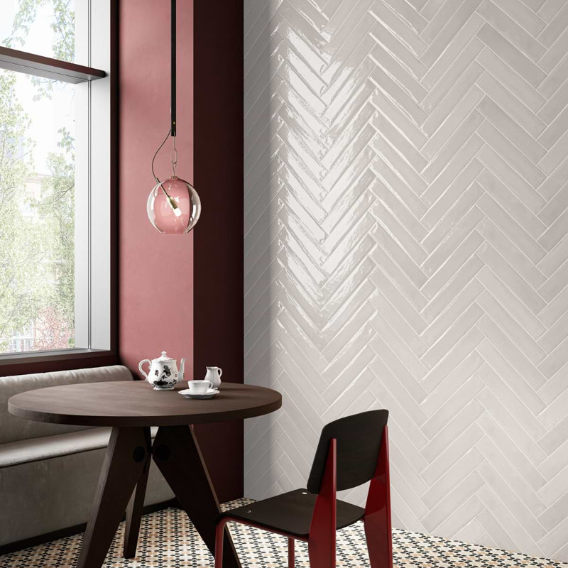 Paint 3x16 Glossy Porcelain Tile, Bianco White