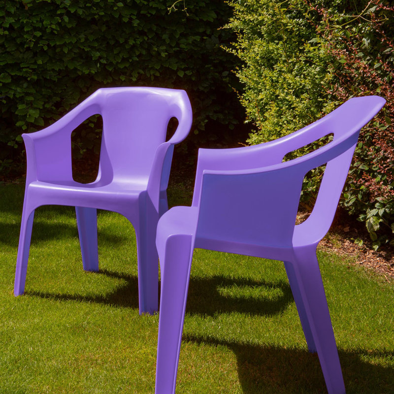 35cm H Stacking Armchair, Purple