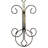 16" Single Pot Black / Gold Cast Metal Crest Wall Planter Decoration