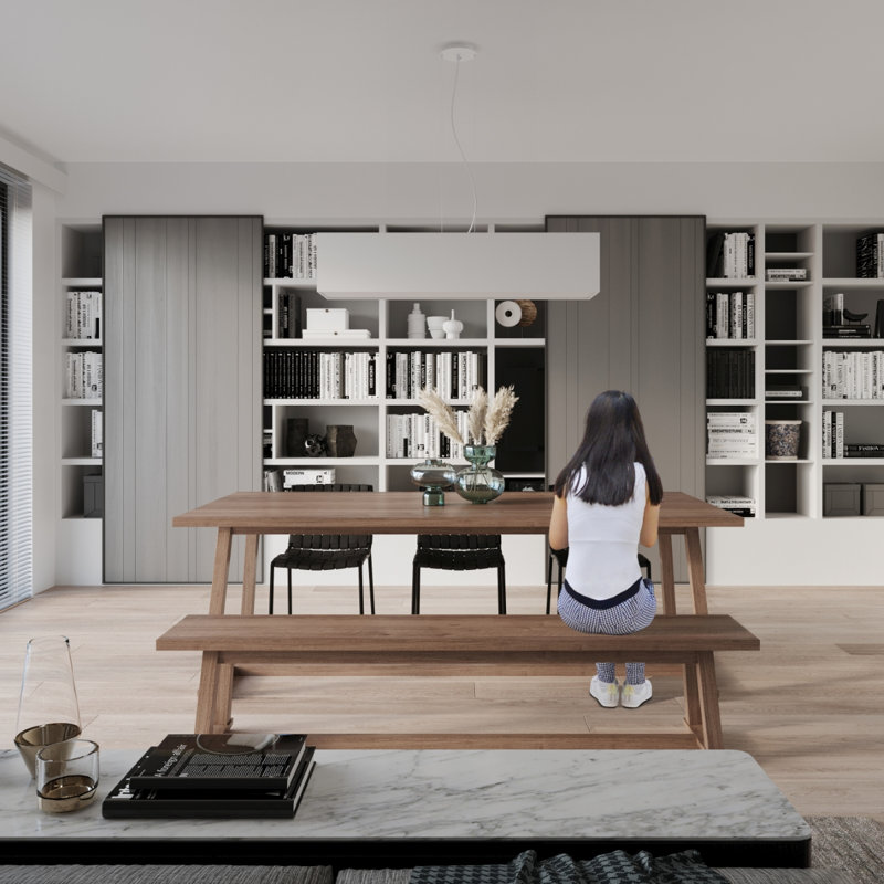 3 - Light Square/Rectangle Pendant, Black, 110cm H x 80cm W x 25cm D
