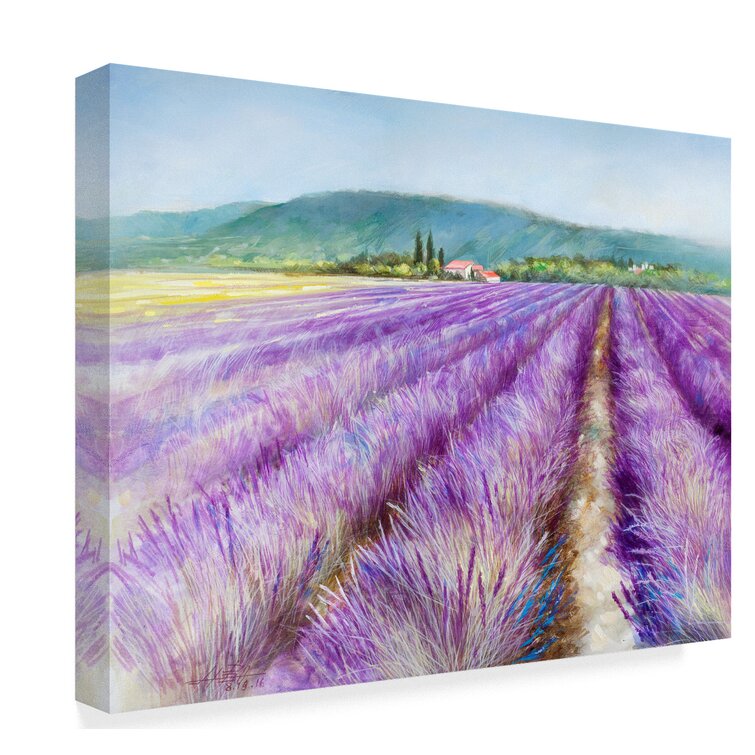 favoreads Paint by Numbers Kit: The Purple Field | DIY Canvas Painting for Adults & Kids | Pre-Printed Canvas, 3 Brushes & AC