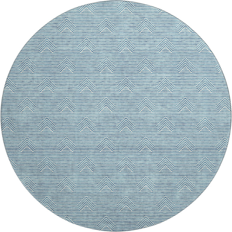 Premium Machine Washable Prisco Teal Rug
