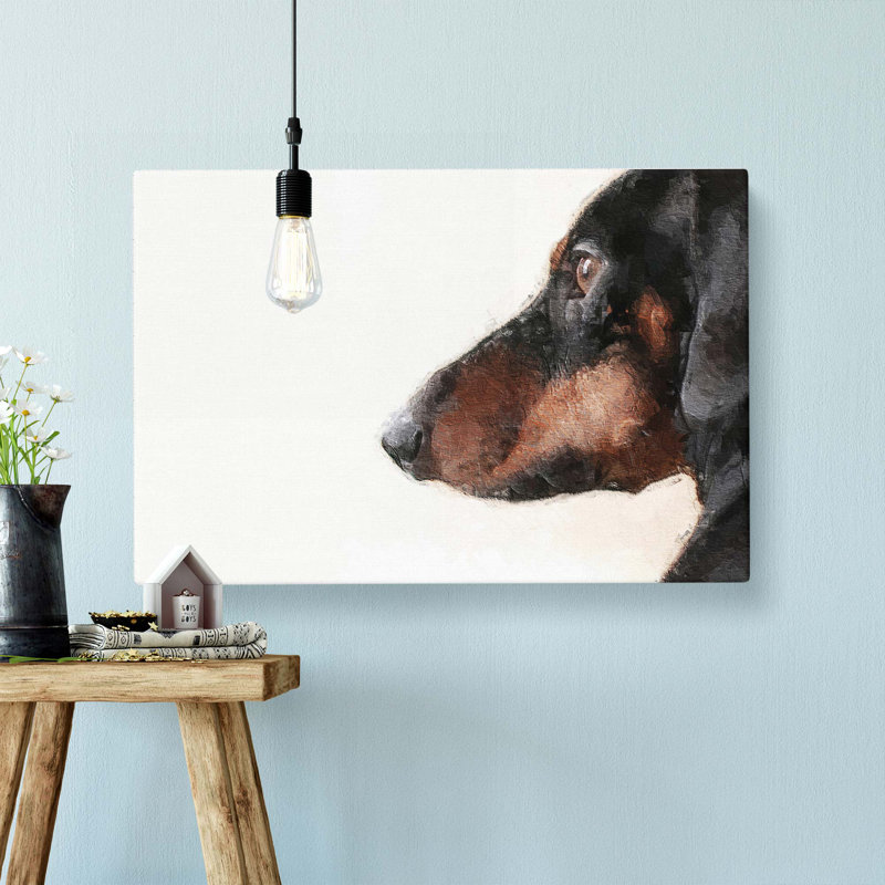 Dachshund Dog - Wrapped Canvas, 40cm H x 60cm W x 3cm D