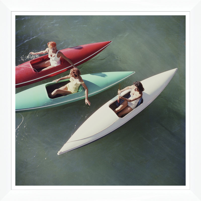 Lake Tahoe Trip Print by Slim Aarons, 36" H x 36" W x 1.5" D, White Single Picture Framed