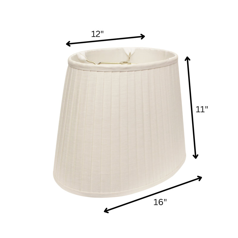 11 in. H Linen Drum Lamp Shade, White