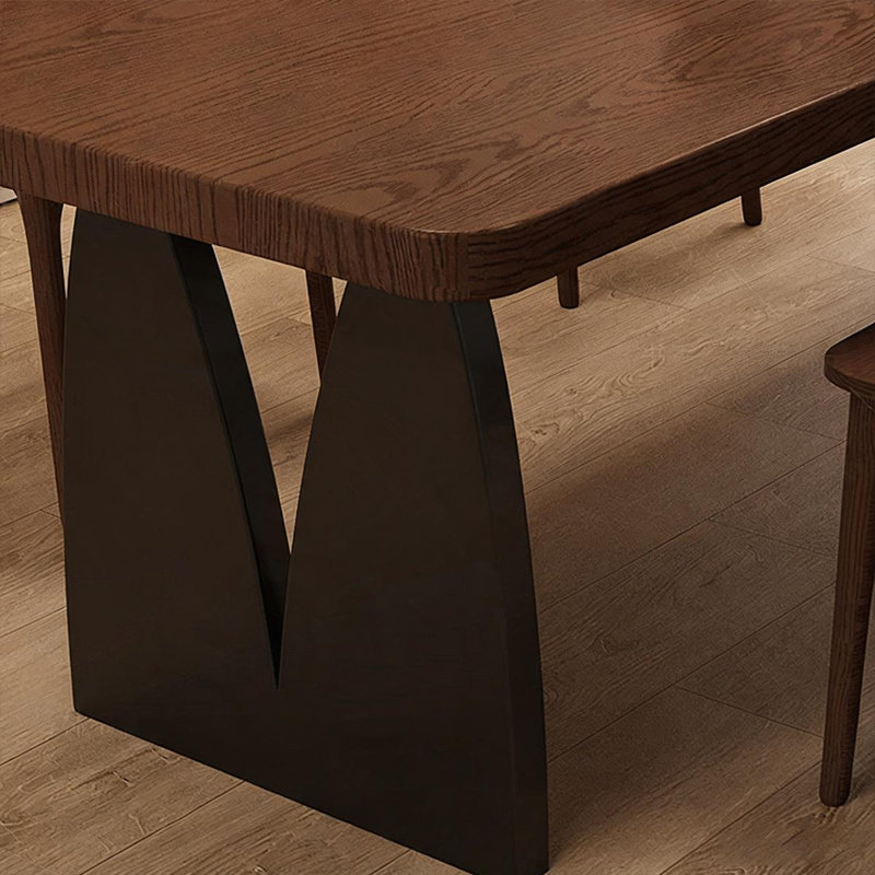 Brown Rectangular Solid Wood Slab Dining Table, 29.53"H x 94.49"L x 39.37"W