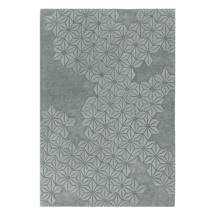 Olive Geometric Hand Woven Area Rug