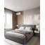 Applique murale 1 lumière nickel brillant et à bras noir avec abat-jour en verre transparent