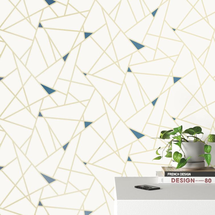 RISKY BUSINESS 2 GOLD, BLACK & WHITE PRISMATIC YORK PREPASTED WALLPAPER #  RY2702