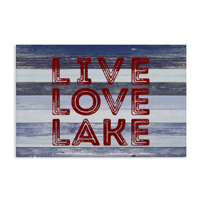  «Live Love Lake», art mural sur toile rayée par SD graphiques Studio