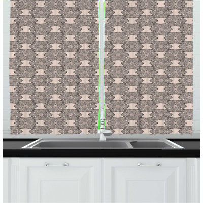 Geometric Kitchen Curtain