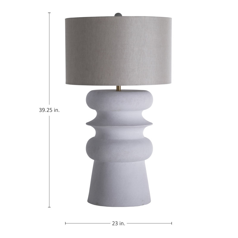 Claudius Table Lamp, Plaster White