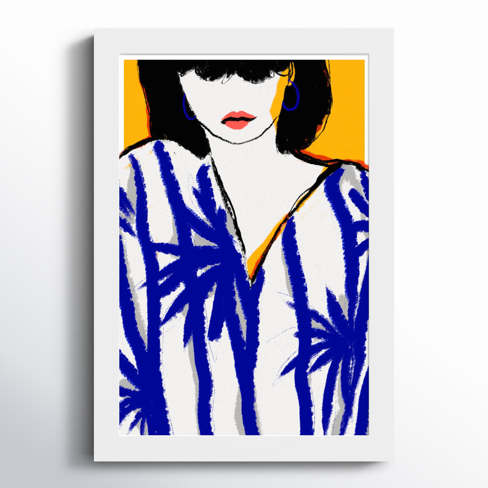 Galya "Summer Memories" Print by Treechild, White, 13" H x 9" W