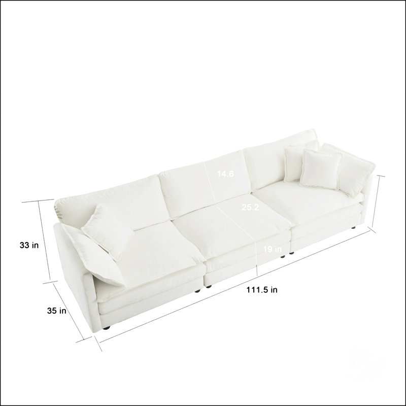Ensemble de canapé moderne pour le salon, Blanc