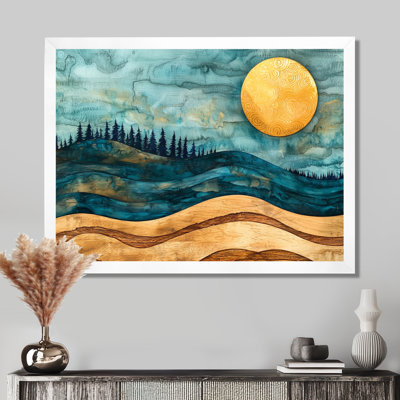 «Sahara Landscape Amber River Colors II» - art mural désert
