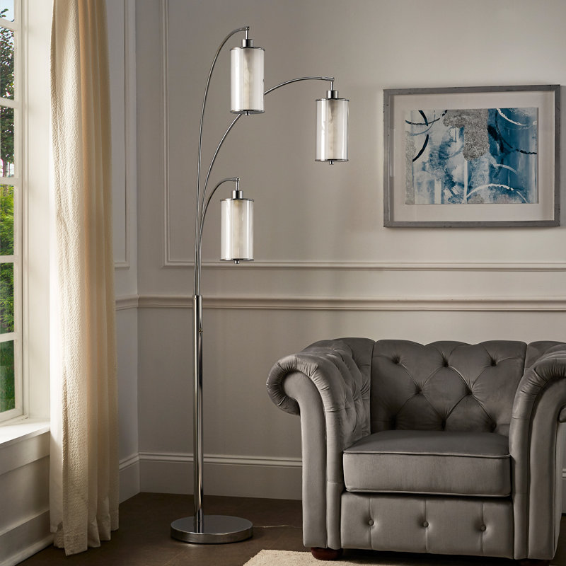 Efraín 78'' Chrome LED Tree Floor Lamp