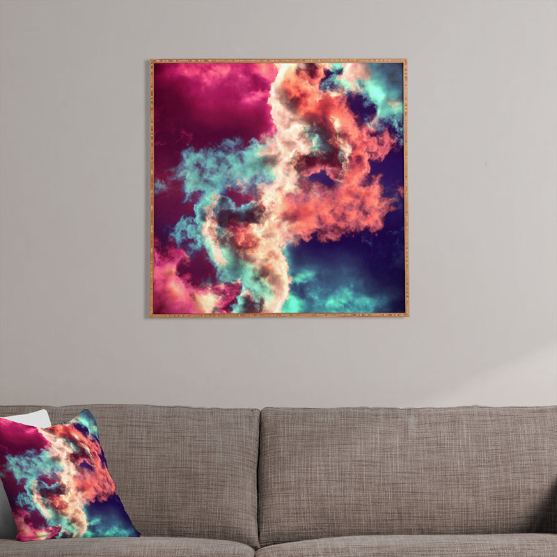 « yin yang painted clouds », impression encadrée