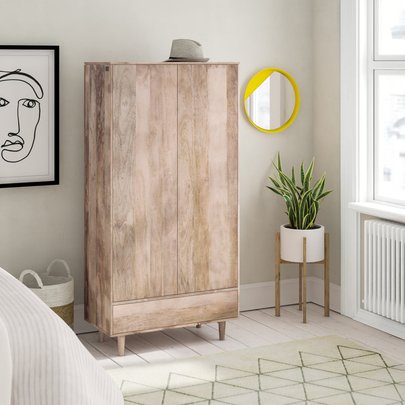 Maxton 2 Door Solid Wood Wardrobe