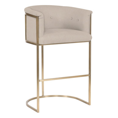Skye 31" Button Back Metal Frame Bar Stool