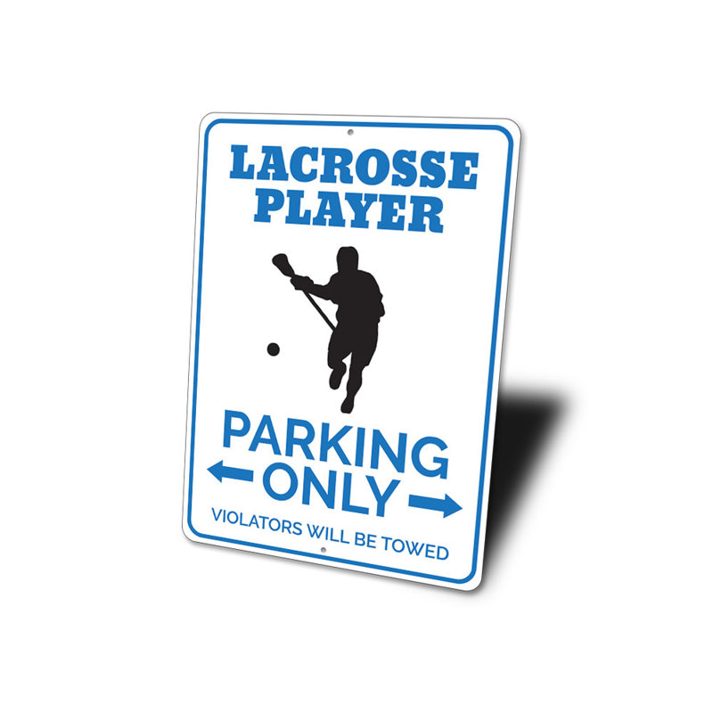 Enseigne de lacrosse, H 18 po x l 12 po x P 0,06 po
