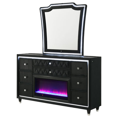 Commode à 8 tiroirs avec miroir Stanton