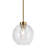 1-Light Modern Pendant Light With Ribbed Glass
